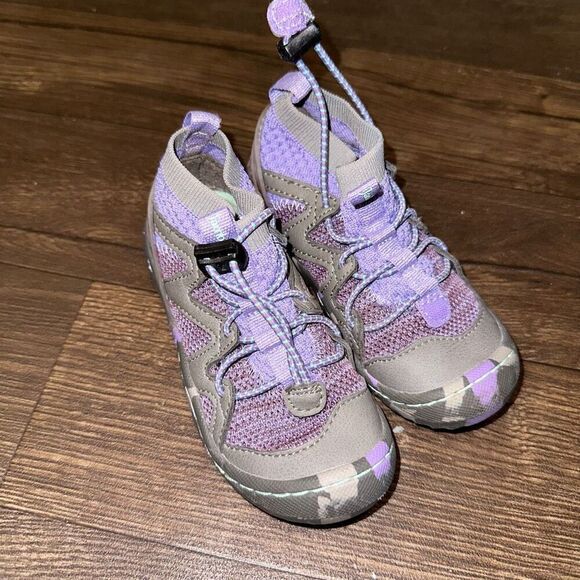 Jambu KD purple & gray elastic lace up kids 9 sandals - Picture 1 of 6